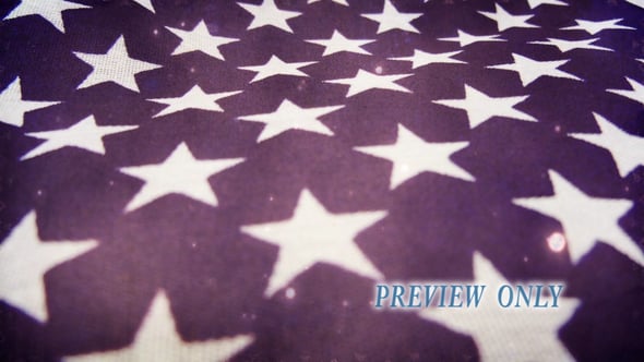 Grunge Waving Stars Patriotic Motion Loop