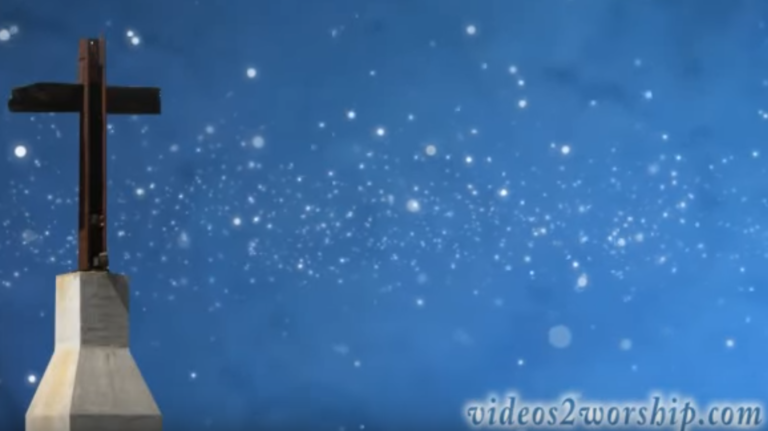 Read more about the article Steel Cross On Blue Background