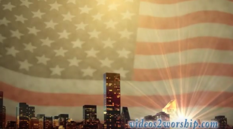 Read more about the article City And American Flag Motion Background