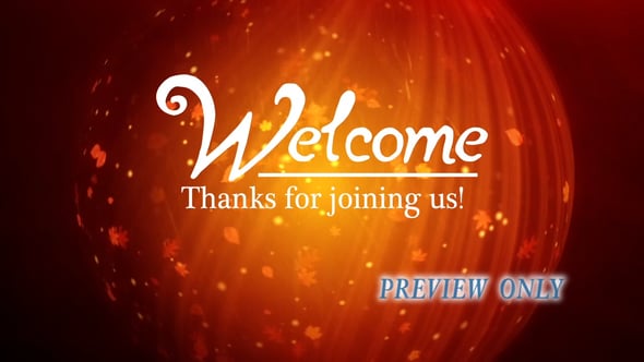 Autumn Falling Leaves Welcome Video