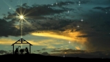 Christmas Nativity: Manger And Stars