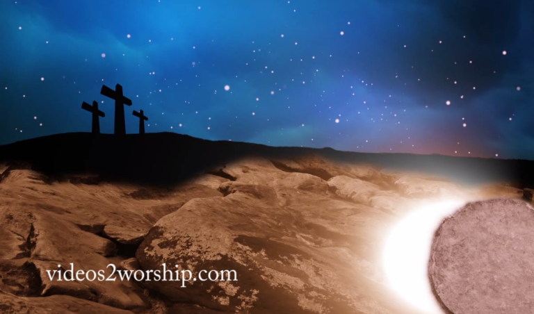 Read more about the article Open Tomb And Three Crosses On Hill