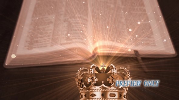 Bible And Royal Crown Motion Loop