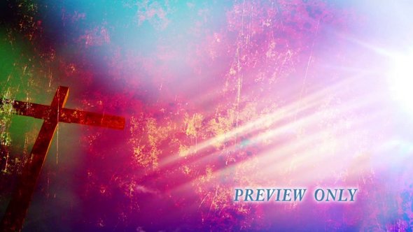 Colorful Cross: Easter Background