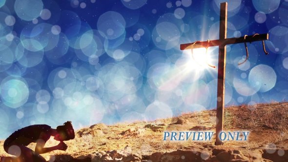 Free Woman Praying at The Cross Video