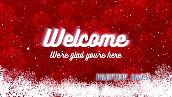 Winter Holidays Red Welcome Motion