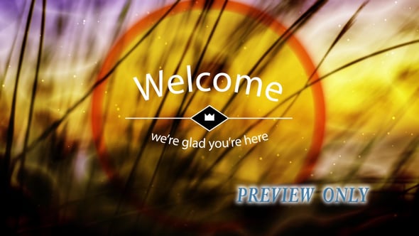 Tall Grass And Welcome Text Backdrop