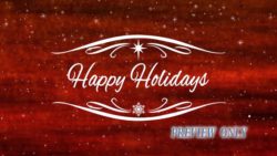 Red Grunge Happy Holidays Title