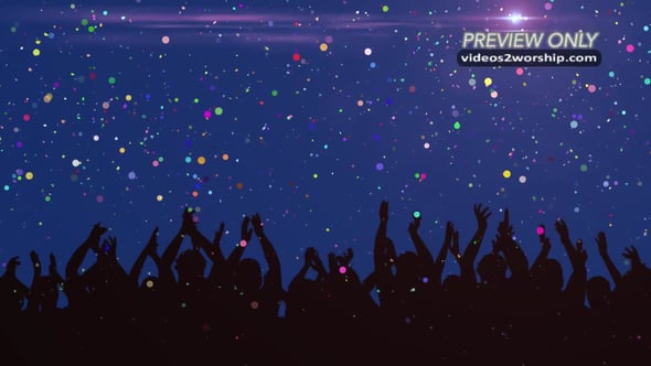 Read more about the article Celebration Crowd And Falling Confetti