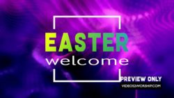 Colorful Easter Welcome Title Graphics Loop