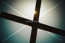 Wooden Cross And Sun