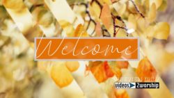 Welcome Autumn Golden Leaves Background