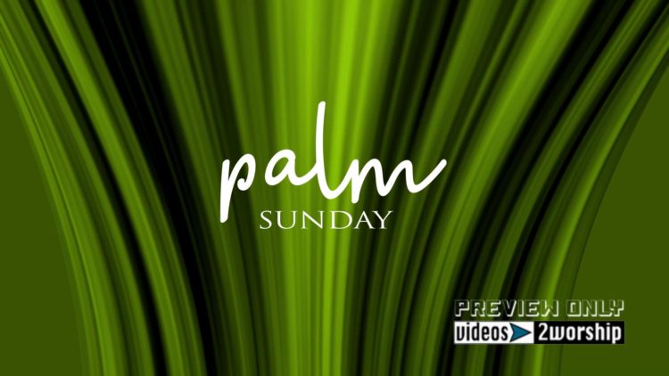 Palm Sunday Text Graphics Motion Loop