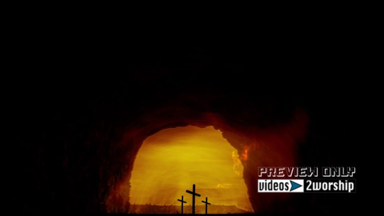 Three Crosses Easter Worship Background