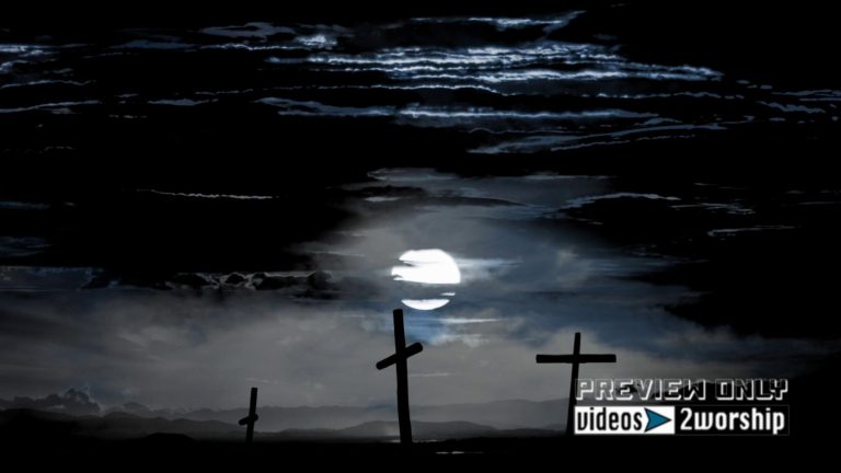 Read more about the article Good Friday Dark Skies Three Crosses Motion