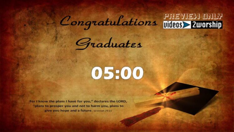 Graduation 5 Minutes Countdown Video
