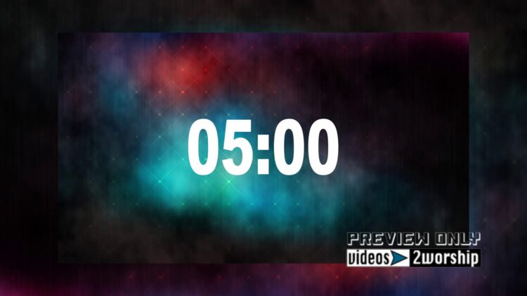 Abstract Backdrop And 5 Minutes Timer