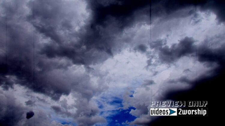 Clouds And Film Grain Worship Background