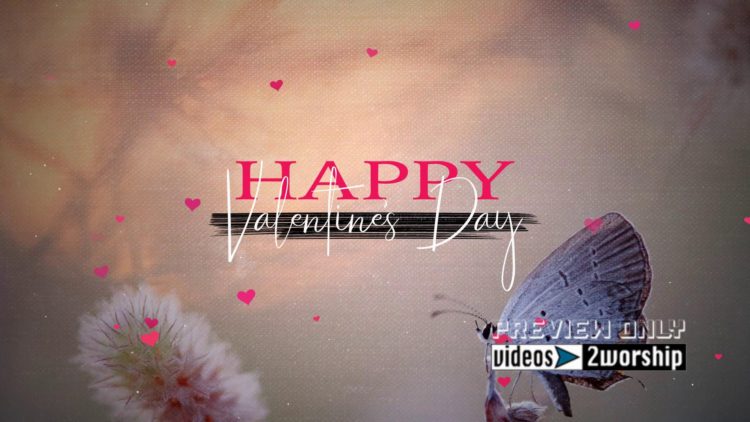 Happy Valentine's Day Title Graphics Loop
