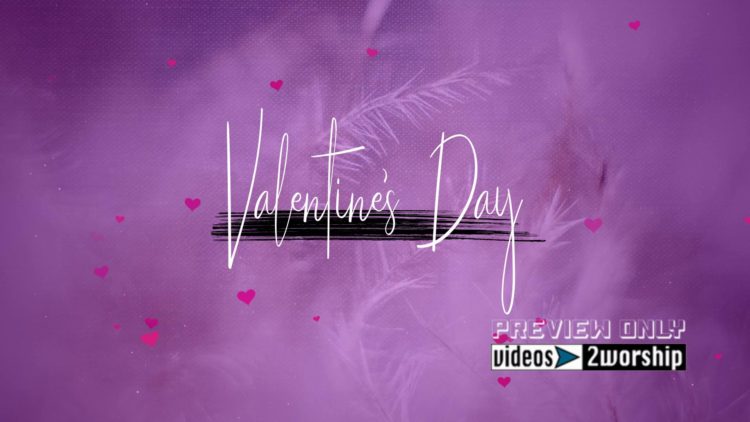 Valentine's Day Text Motion Background