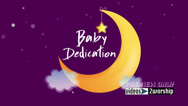 Baby Dedication Moon And Stars Background
