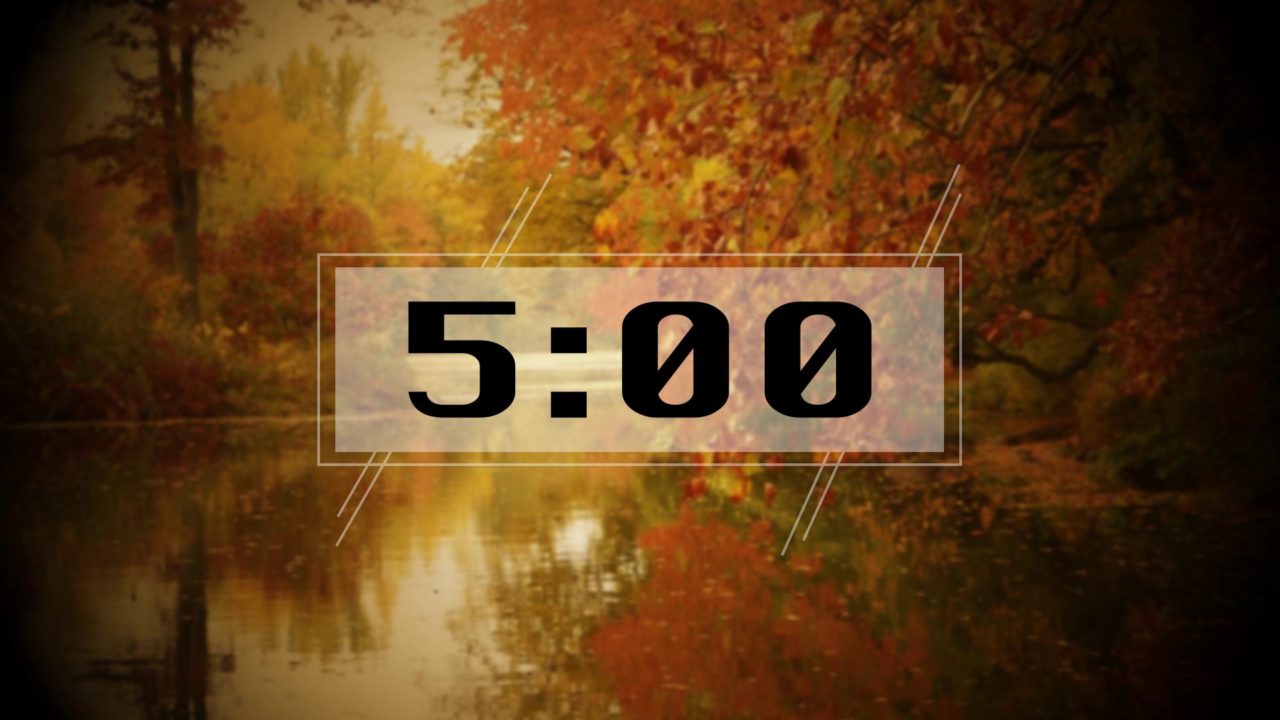 Colorful Autumn Trees By The River Countdown