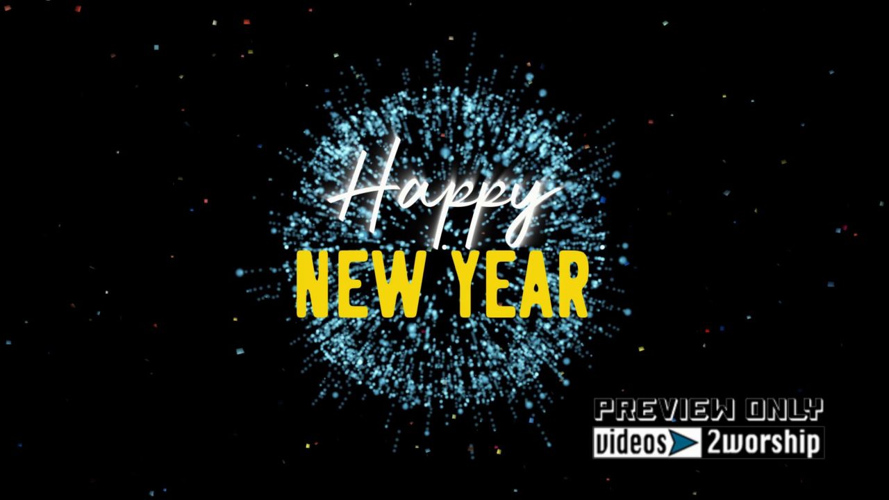 Free Happy New Year Title Graphics Loop