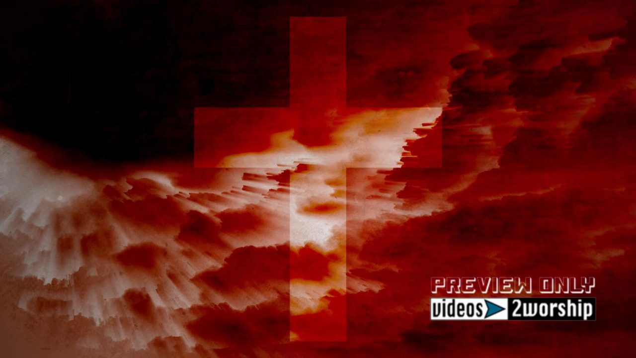 Red Easter Cross Motion Worship Background