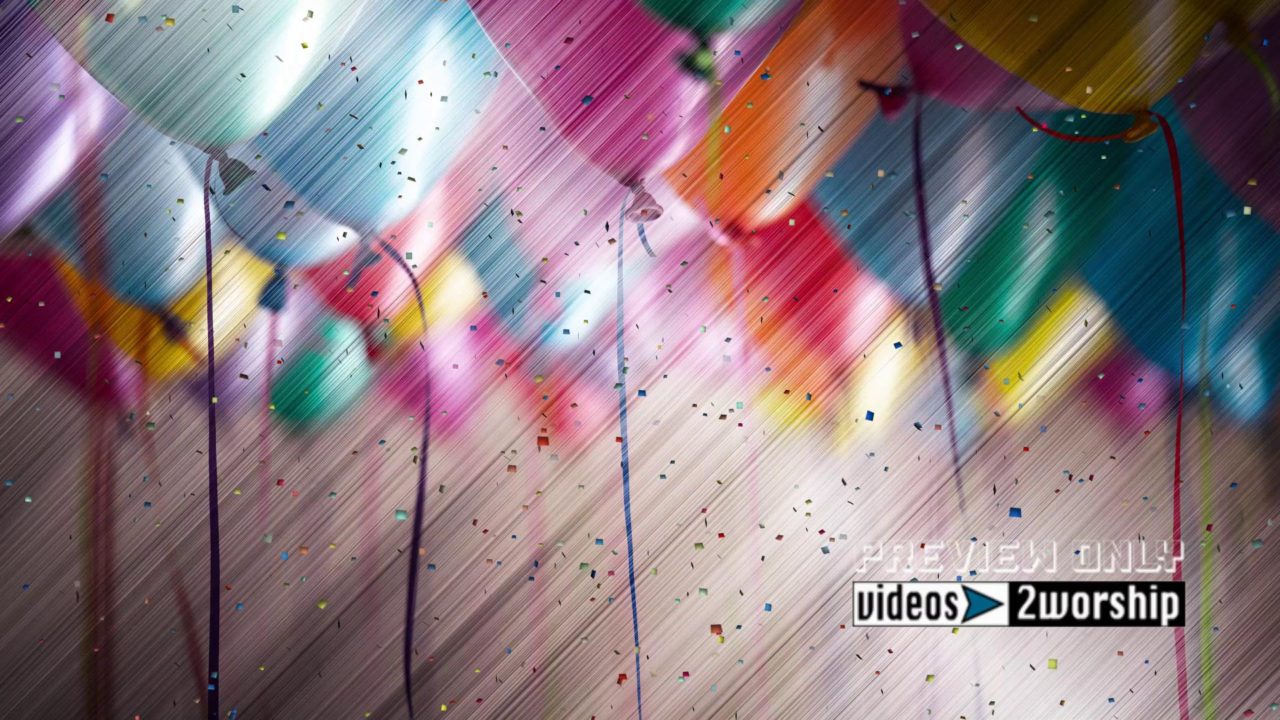 Balloons And Confetti Celebration Motion