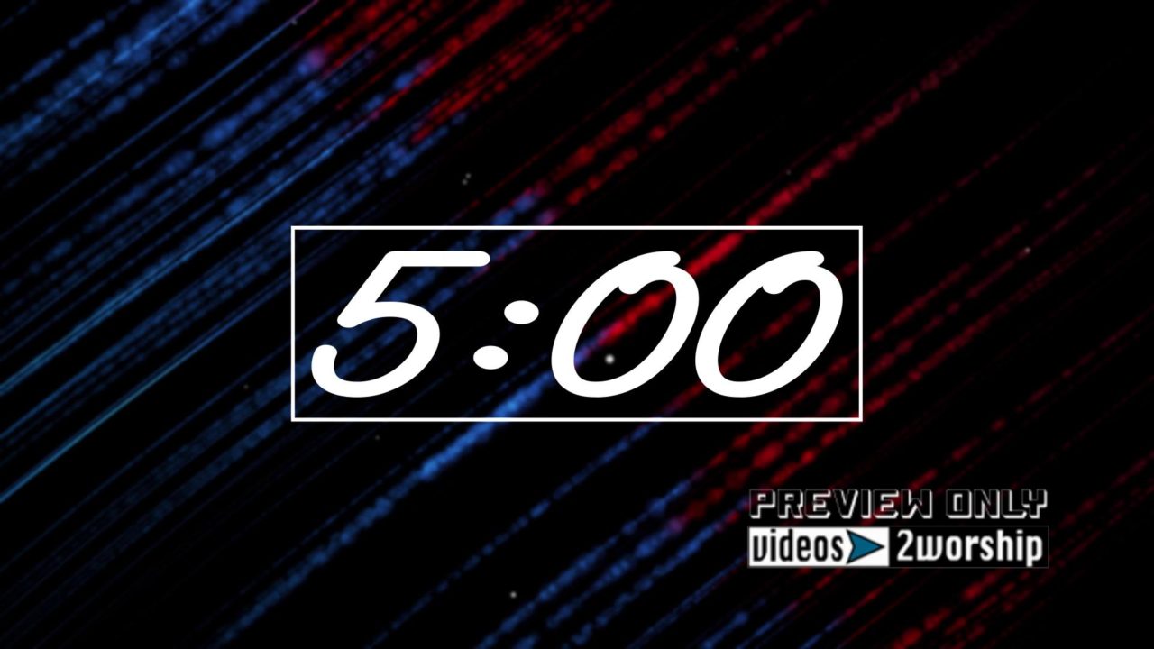 Red And Blue Abstract Patriotic Countdown