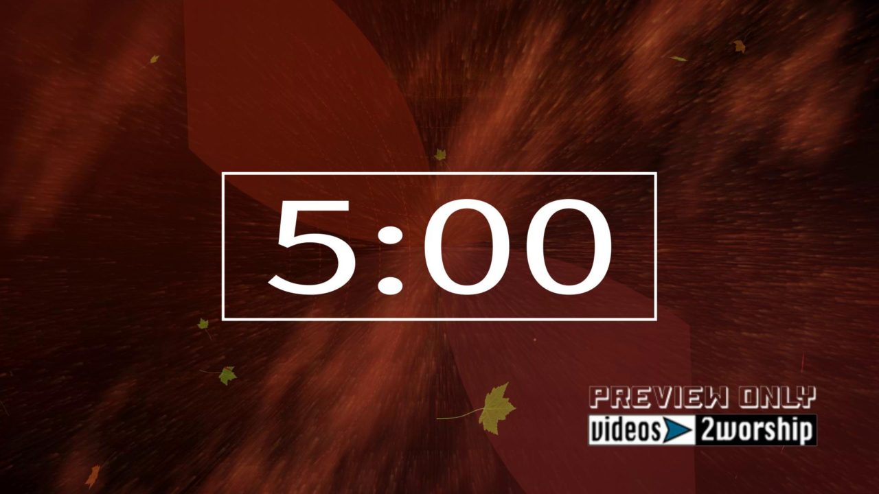 Fall Leaves And 5 Minutes Countdown