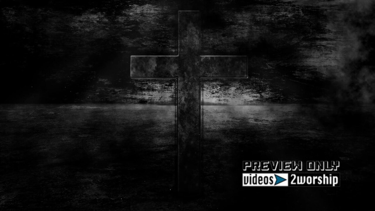 Good Friday Black And White Cross Motion