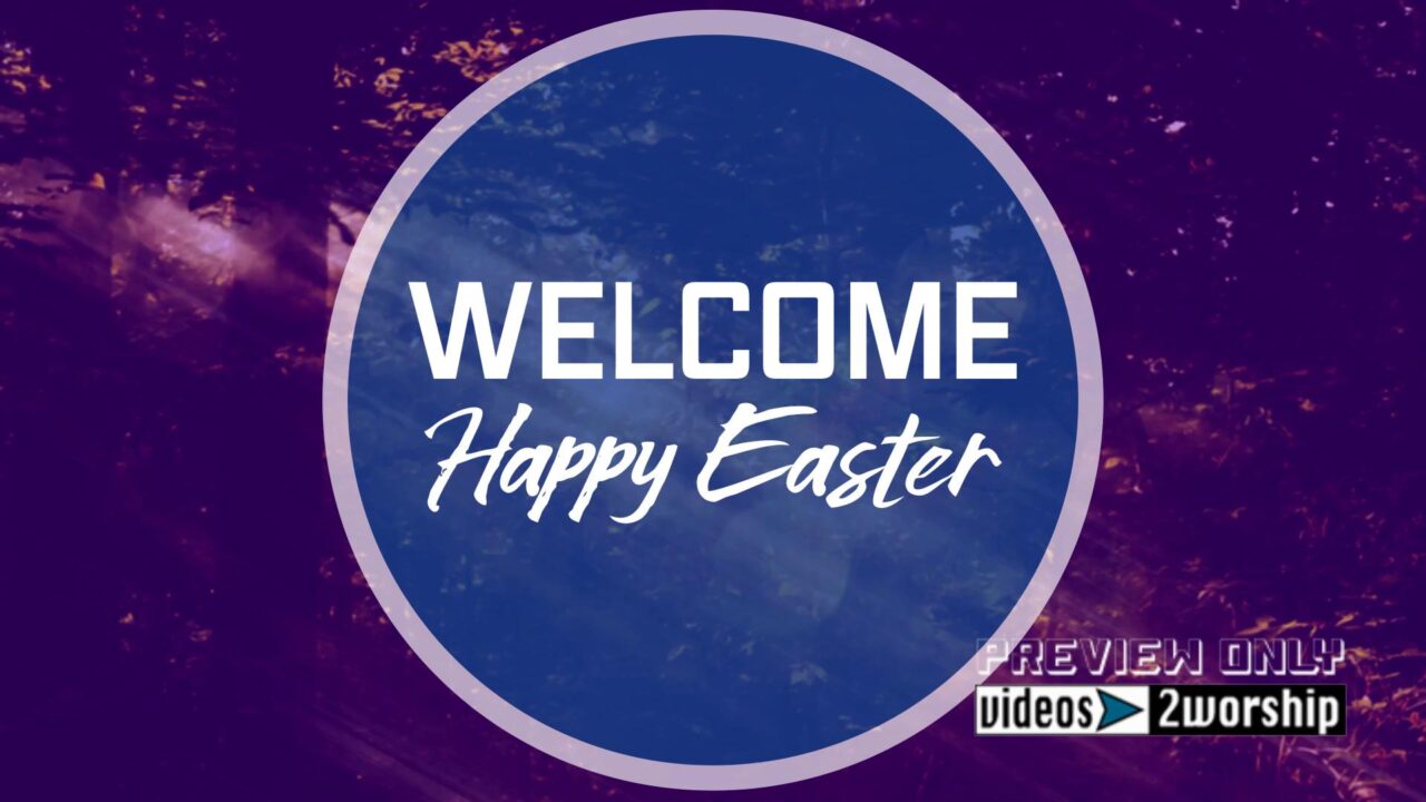 Happy Easter. Welcome Title Motion Video