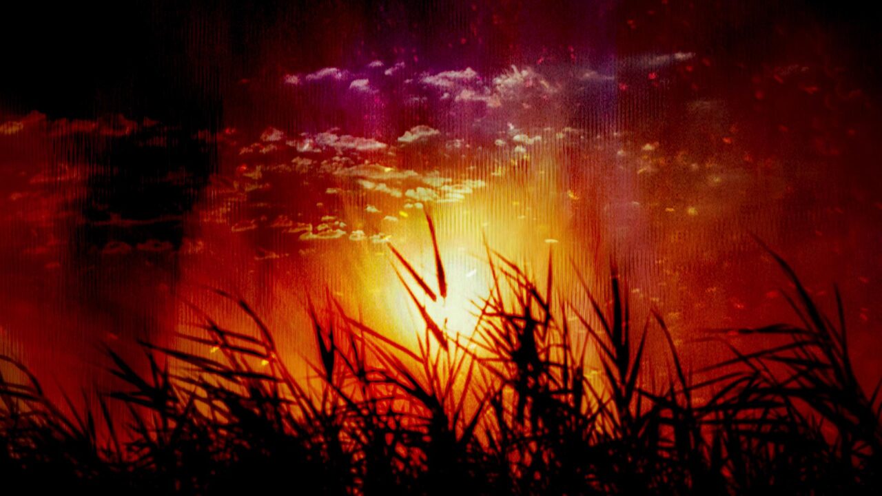 Autumn Sunset Motin Worship Background