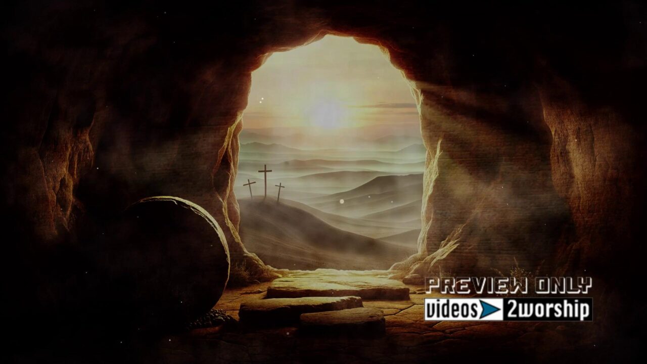 Risen Easter Worship Motion Background Video