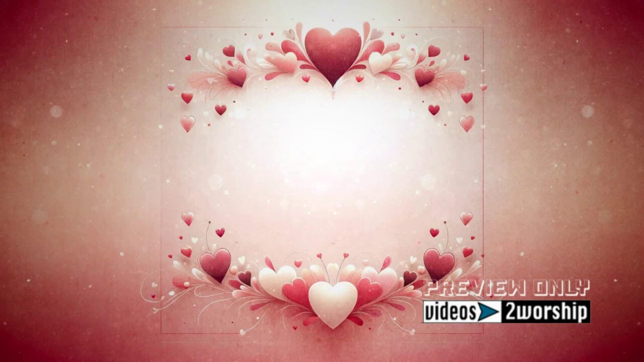 Frame Of Hearts Motion Graphics Video Loop