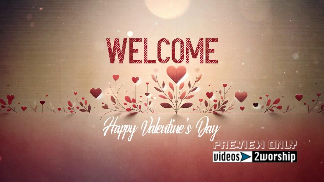Happy Valentine Day Welcome Title Loop