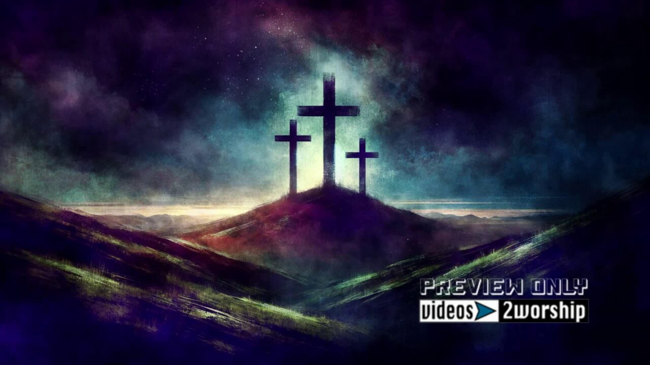 Painted Crosses Church Easter Background