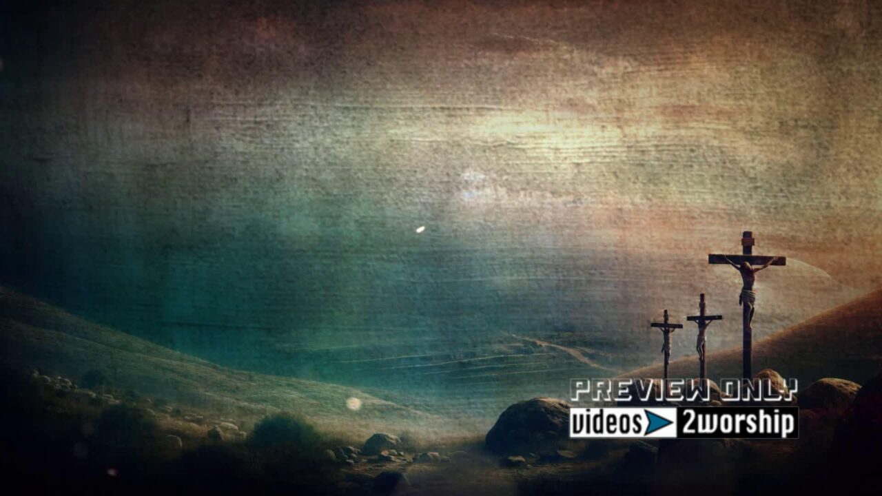 Golgotha Good Friday Crosses On A Hill