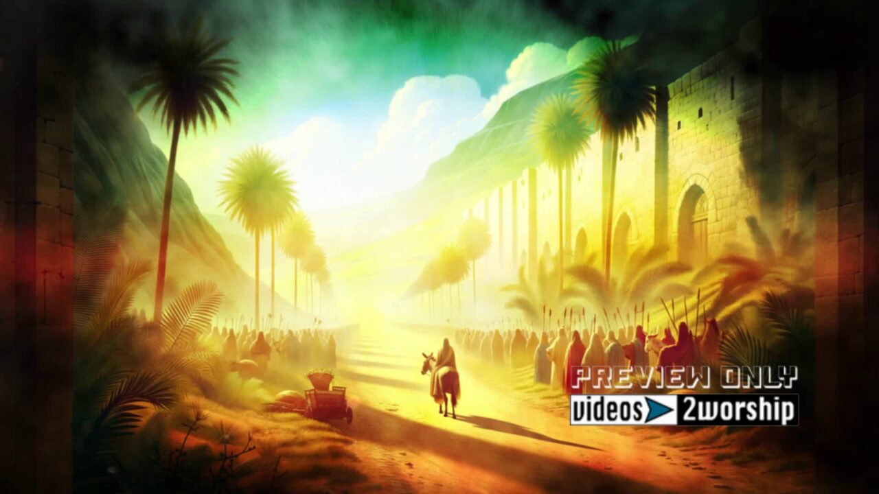 Jesus Entering Jerusalem Palm Sunday