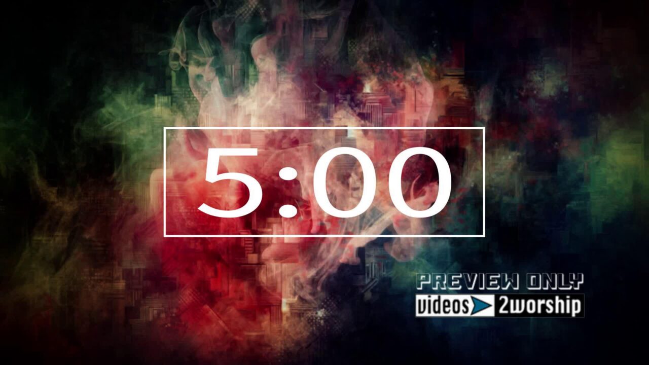 Beautiful Abstract 5 Minutes Countdown