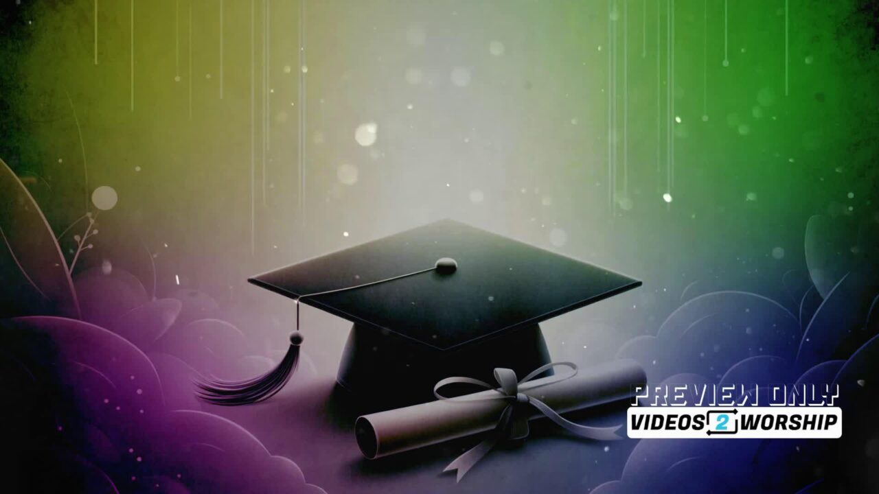 Cap And Scroll Happy Graduation Background