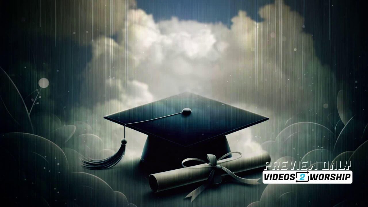 Graduation Motion Loop Cap and Scroll