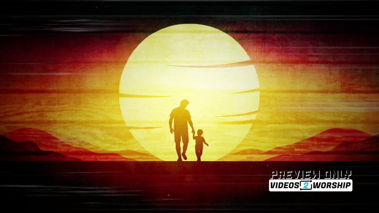 Father And Child Church Motion Background