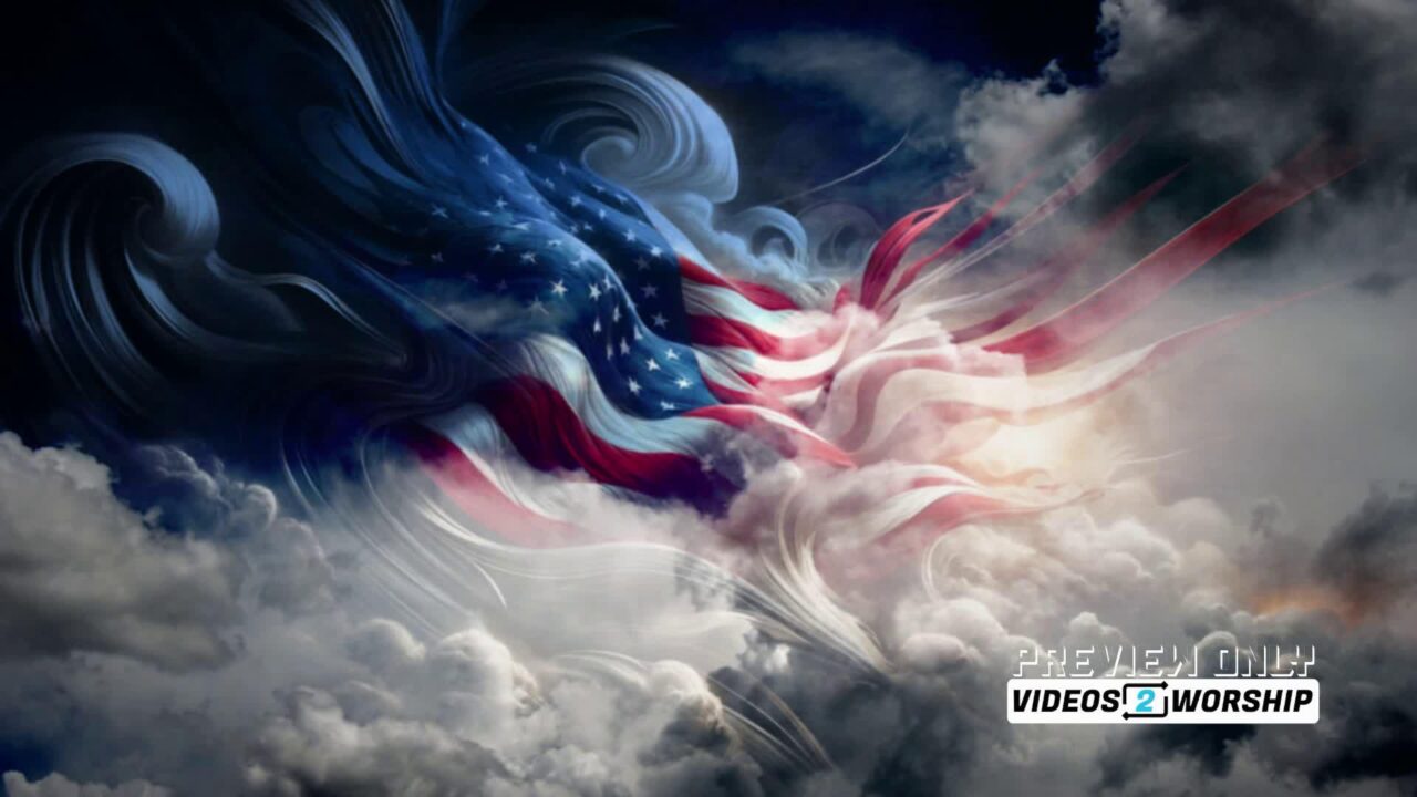 USA Flag Backdrop Motion Video Loop