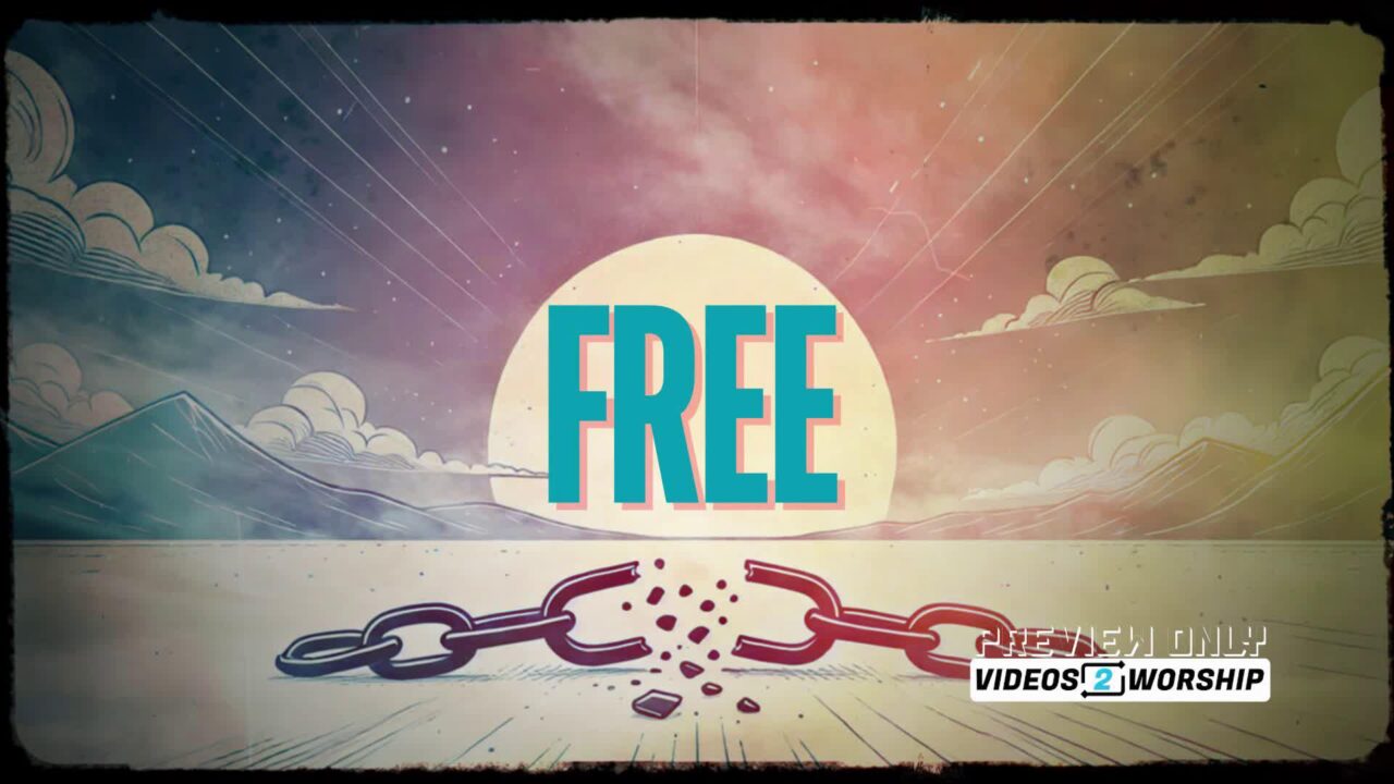 Text Broken Chains Motion Background