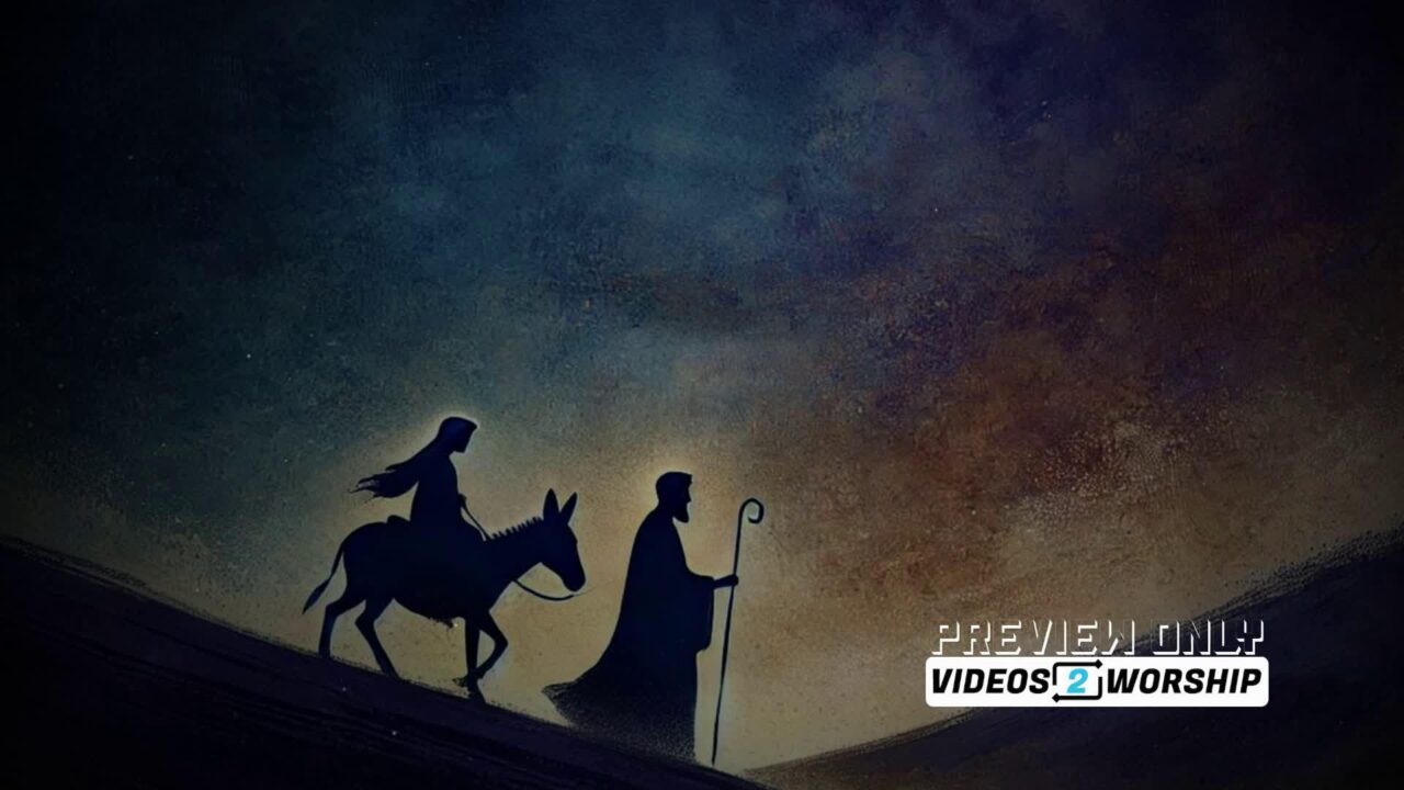 Mary And Joseph Traveling To Jerusalem