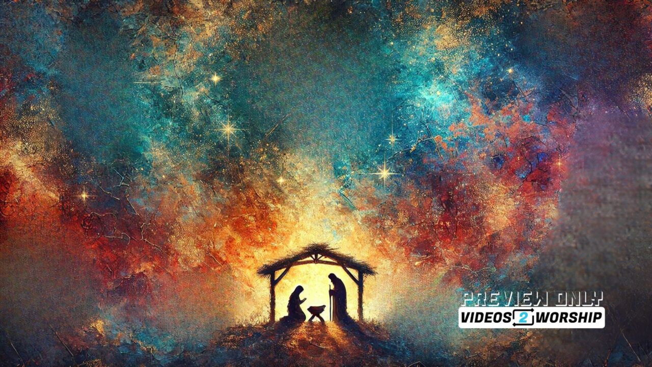 Christmas Nativity Painted Image Graphics