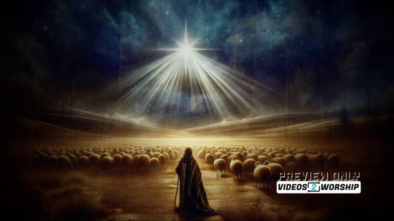 Read more about the article Shepherd And Sheep In Field Christmas Video Background