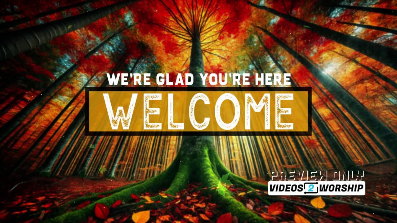 Fall Welcome Title Motion Worship Background